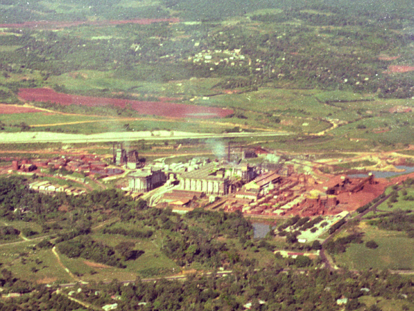 bauxite plant aerial view - ca 1980