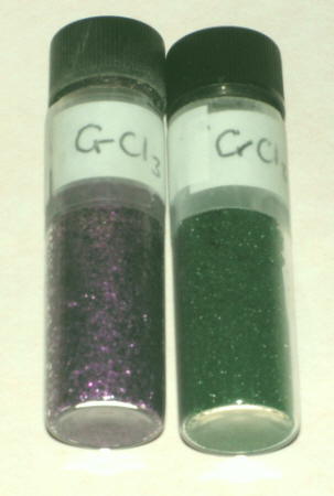 anhydrous CrCl3 and hydrated trans-[CrCl2(H2O)4]Cl.2H2O