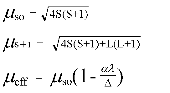 formulae for magnetic moments